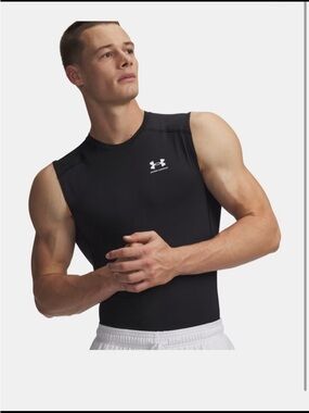 Under Armour UA HeatGear Men’s Compression Tank Top Black Medium